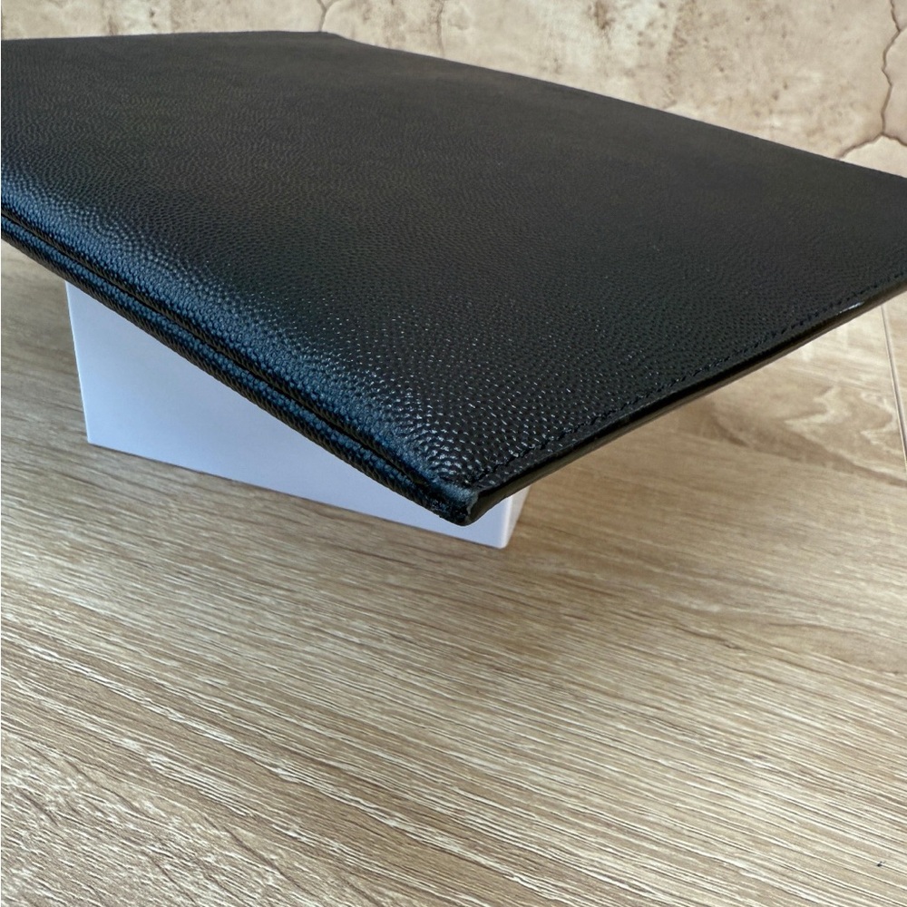 Saint Laurent YSL Black zippy Leather clutch Pouch - Picture 6 of 10